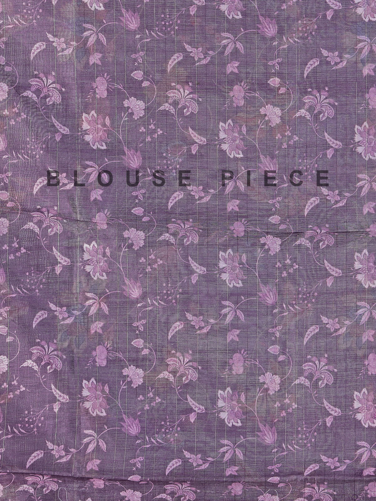 Purple floral printed mirror and zari work saree