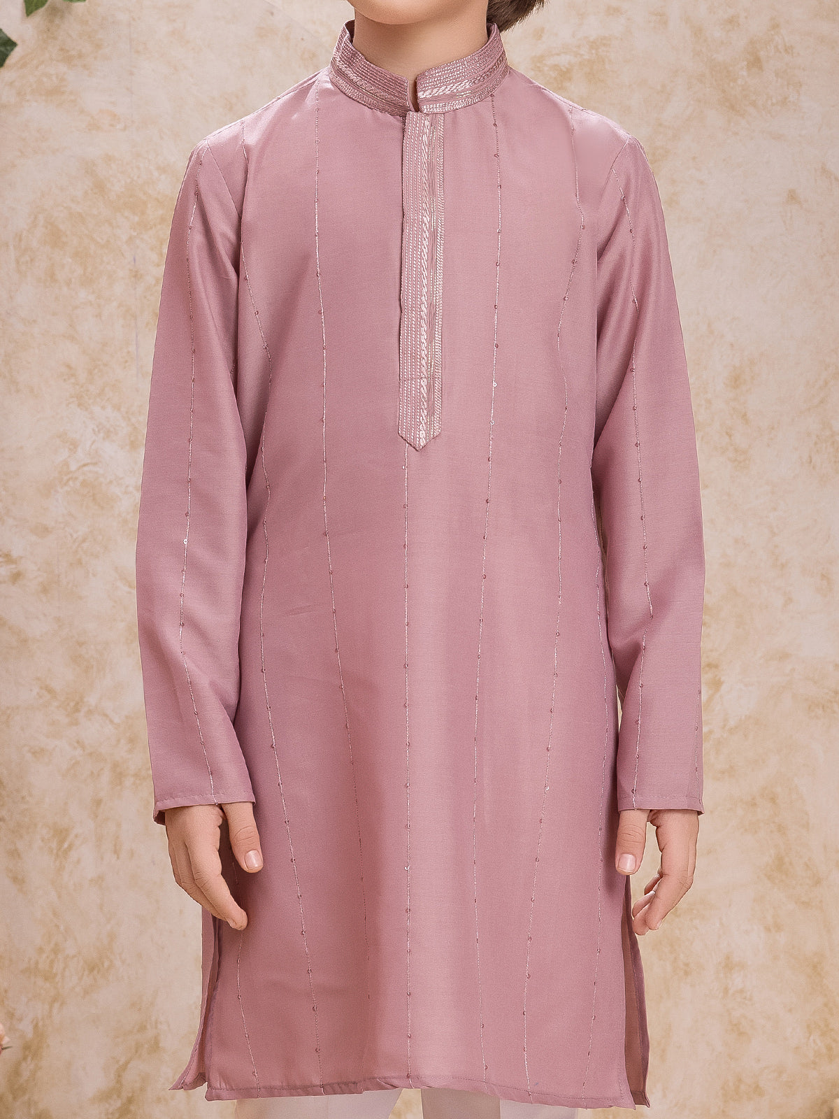Onion pink cotton silk traditional kurta suit