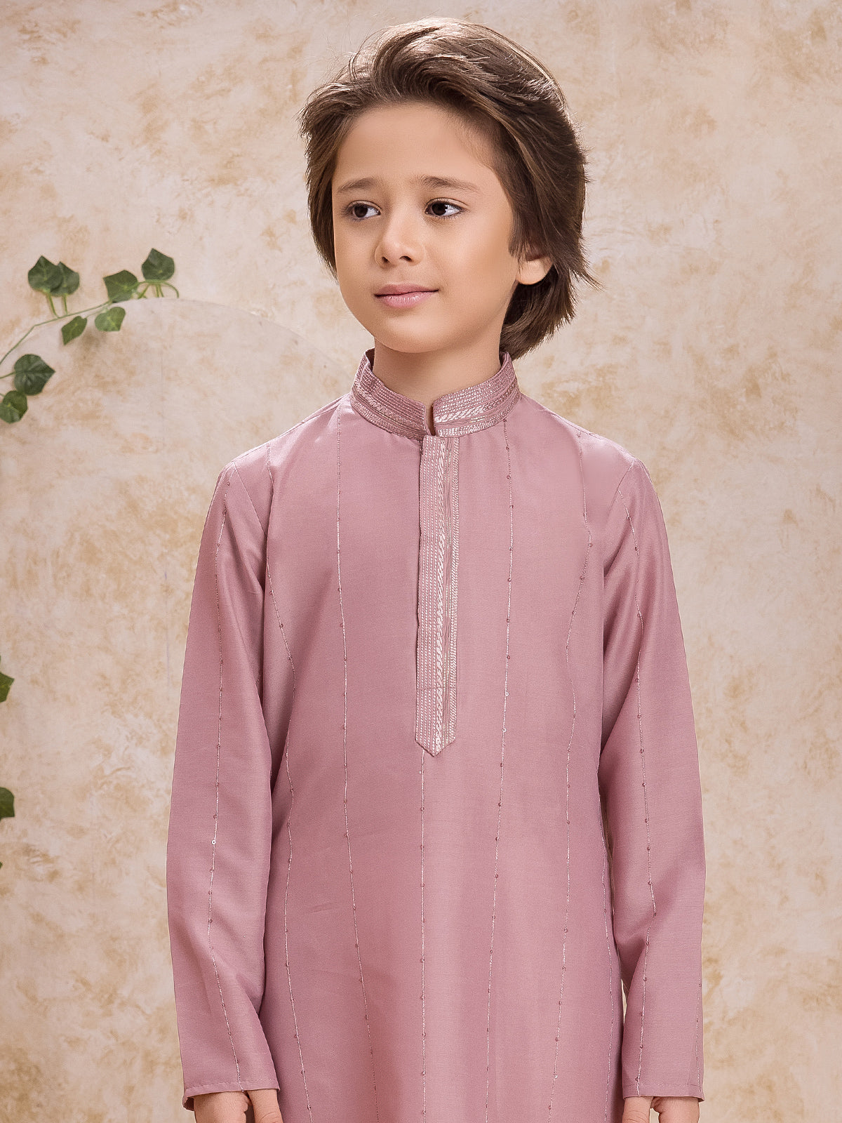 Onion pink cotton silk traditional kurta suit
