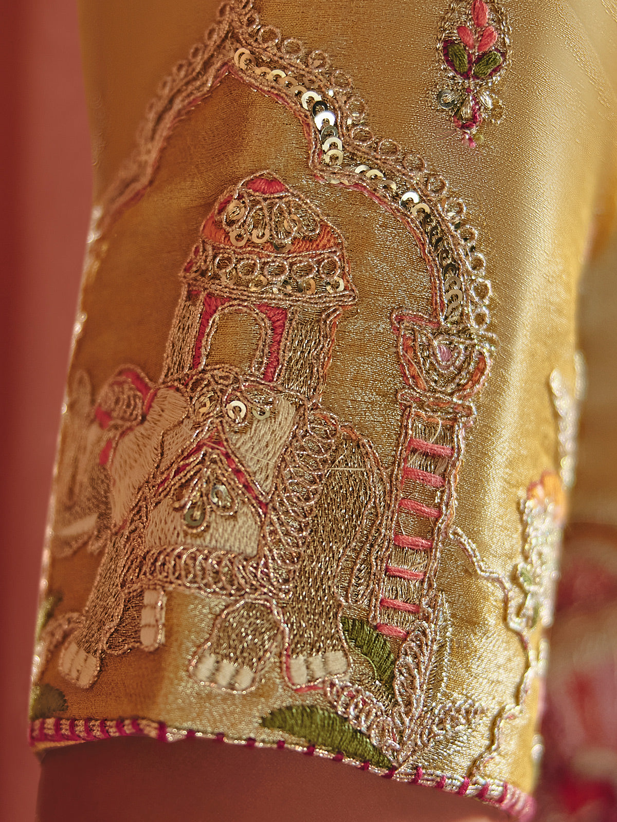 Pista green silk saree showcasing delicate ethnic luxury