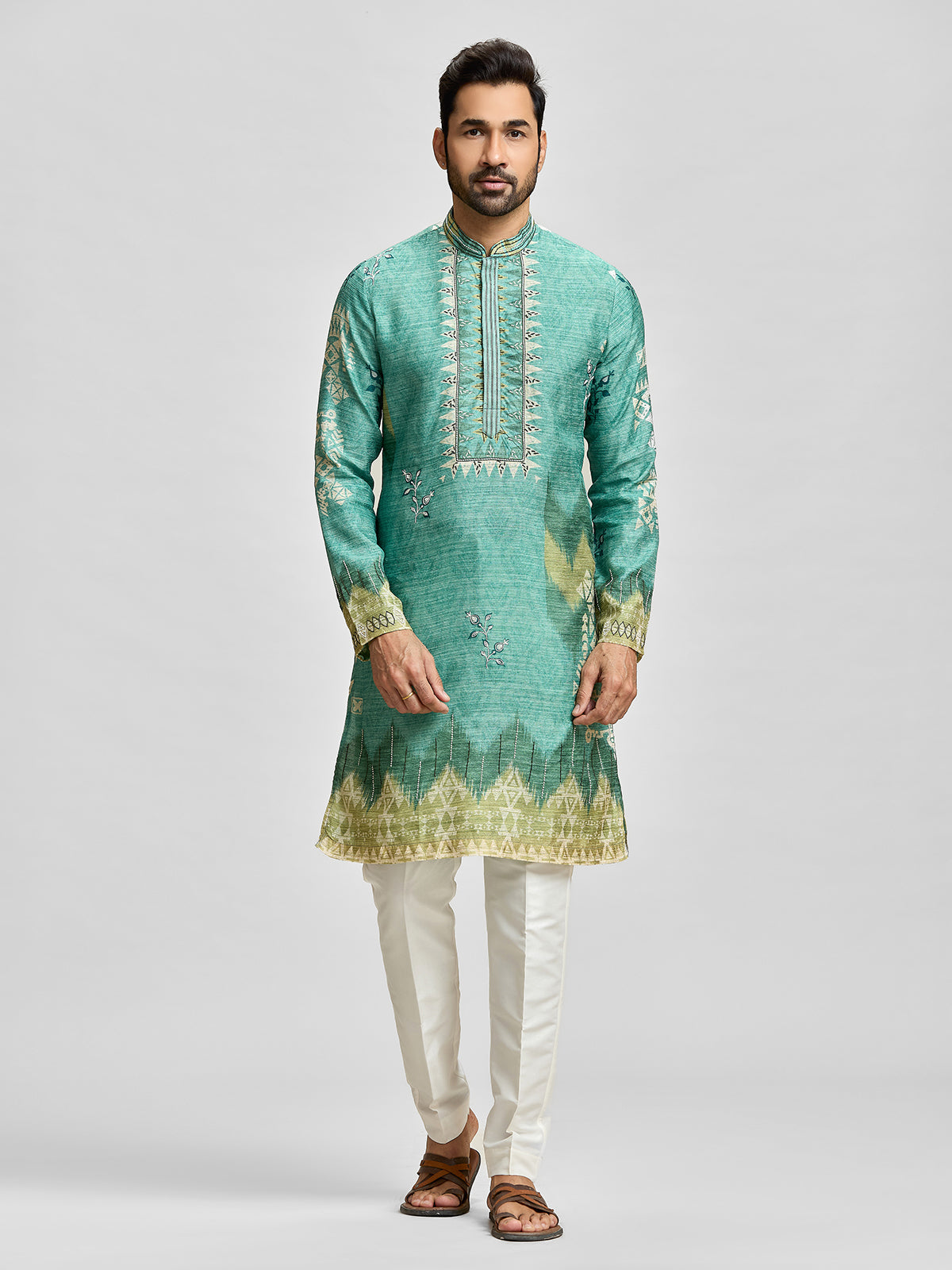 Blue thread embellished ceremonial classic