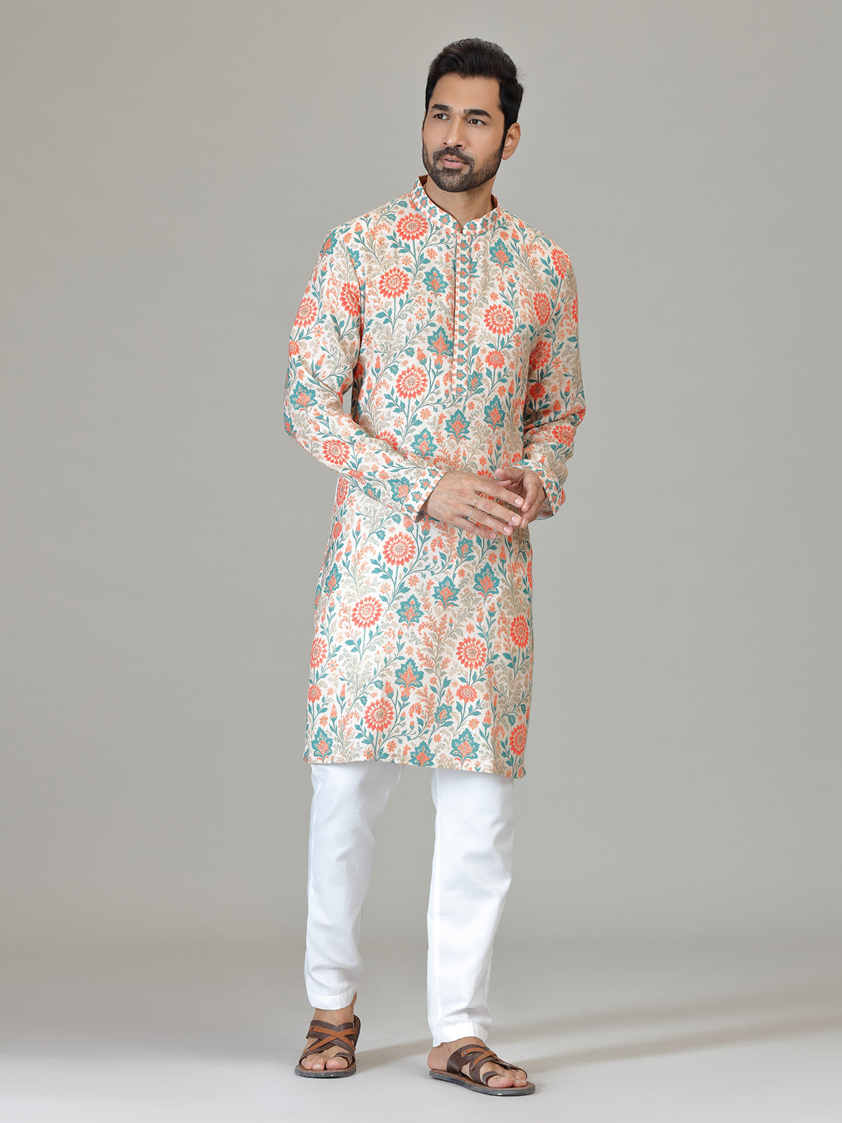 Multicolour printed blossom celebration creation