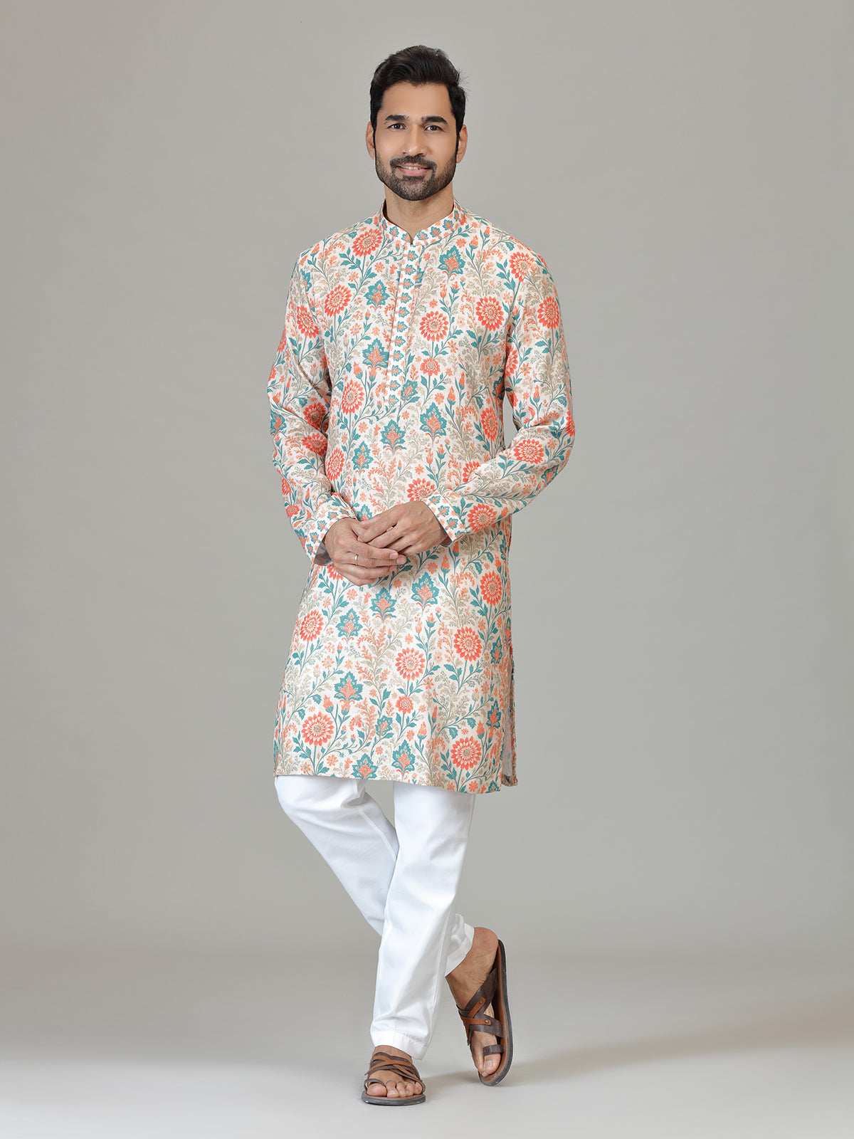 Multicolour printed blossom celebration creation