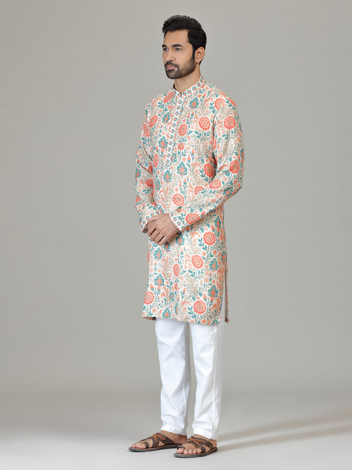 Multicolour printed blossom celebration creation