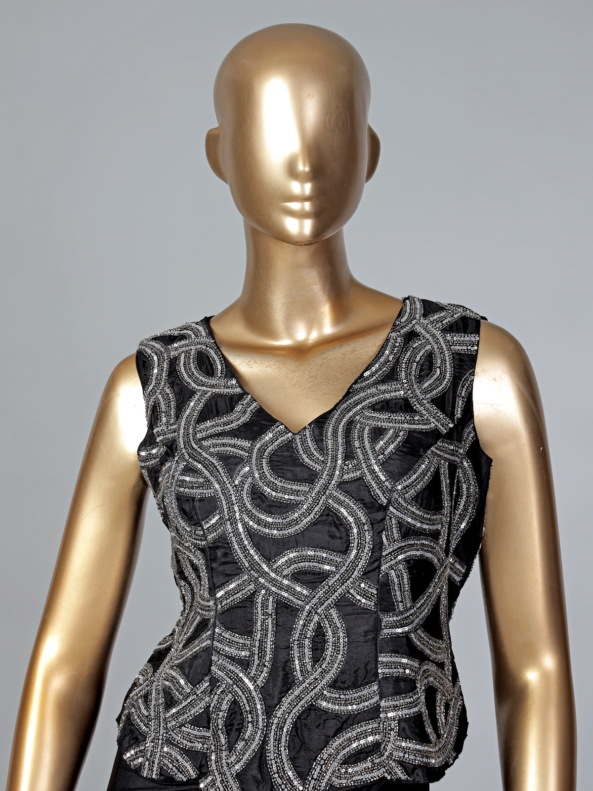 Black lycra ready to wear saree for reception wear