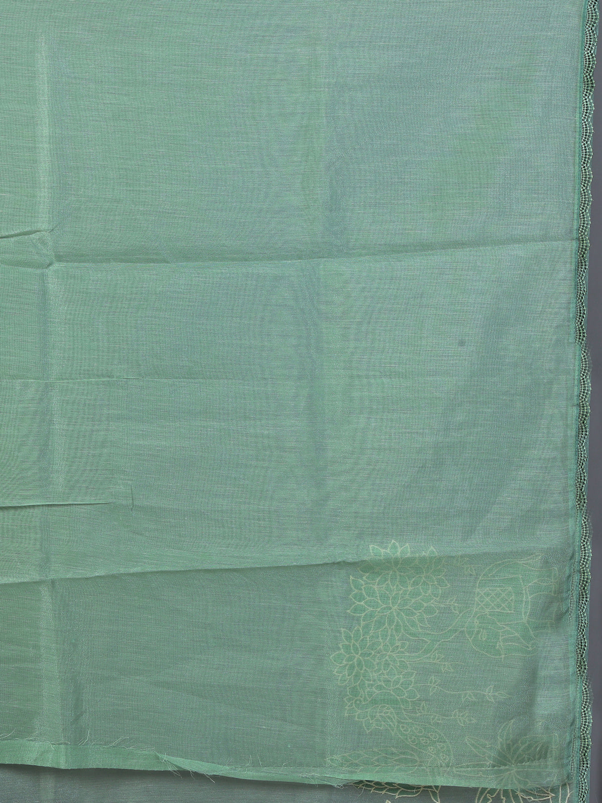 Mint green semi organza mirror work festive saree