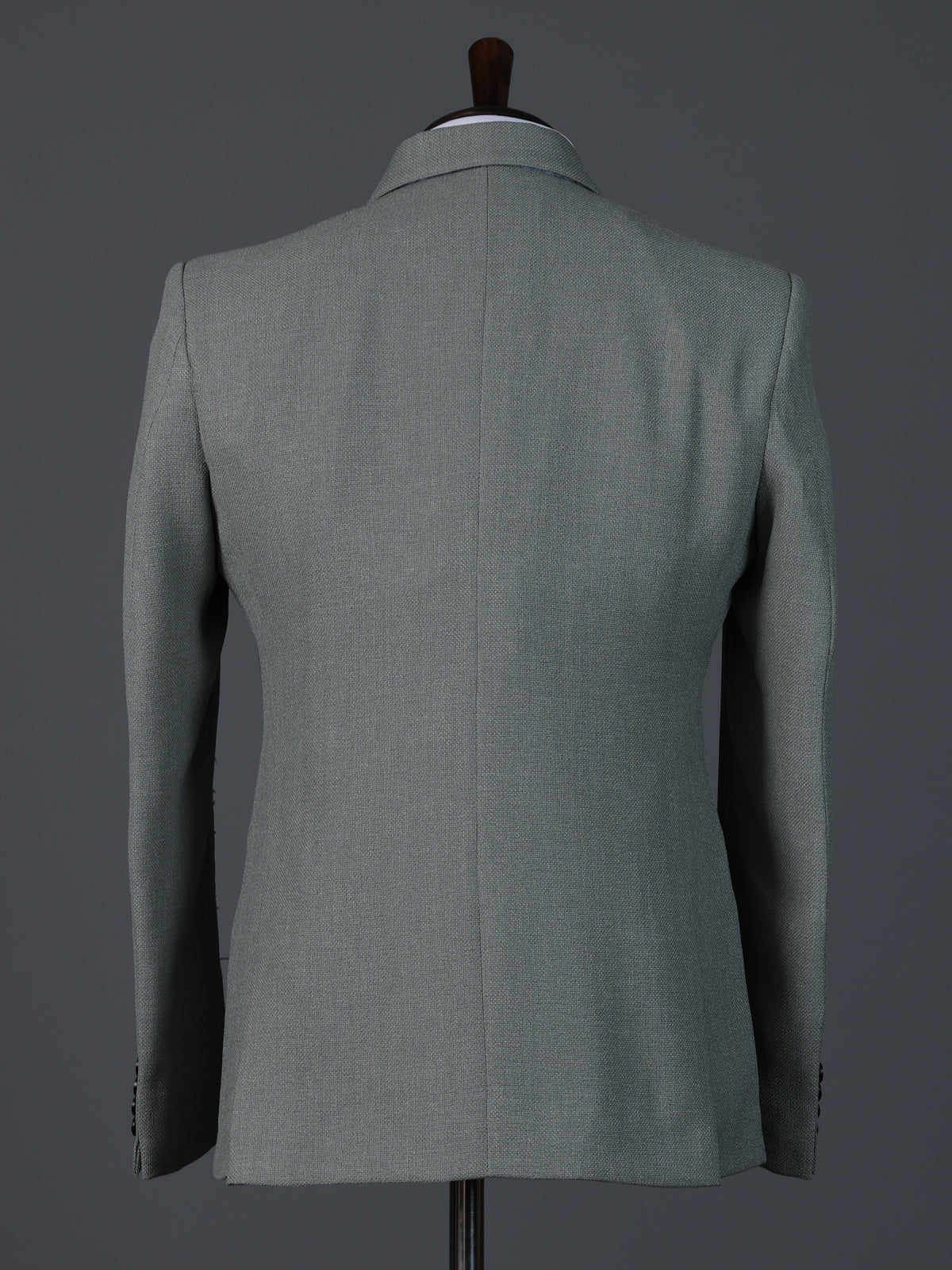 Pista green solid juth fabric festive blazer