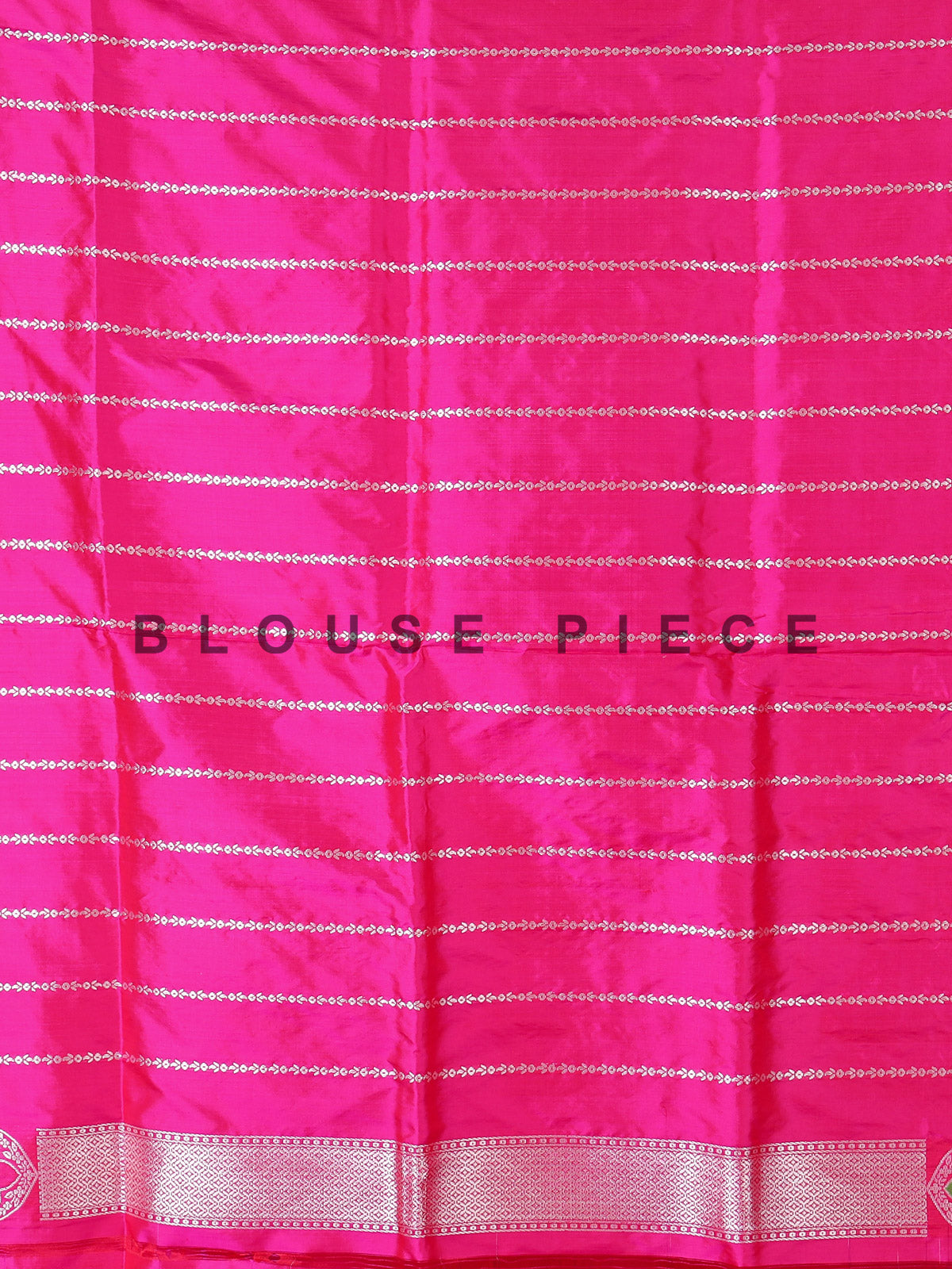 Fuchsia pink pure banarasi silk wedding saree