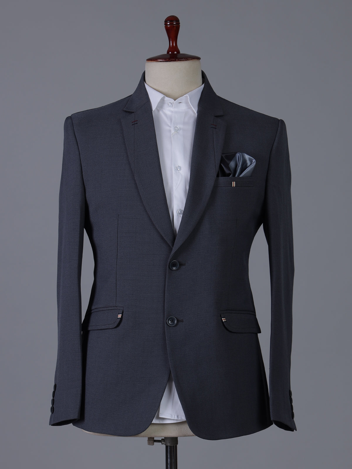 Refined classic grey terry rayon occasion blazer