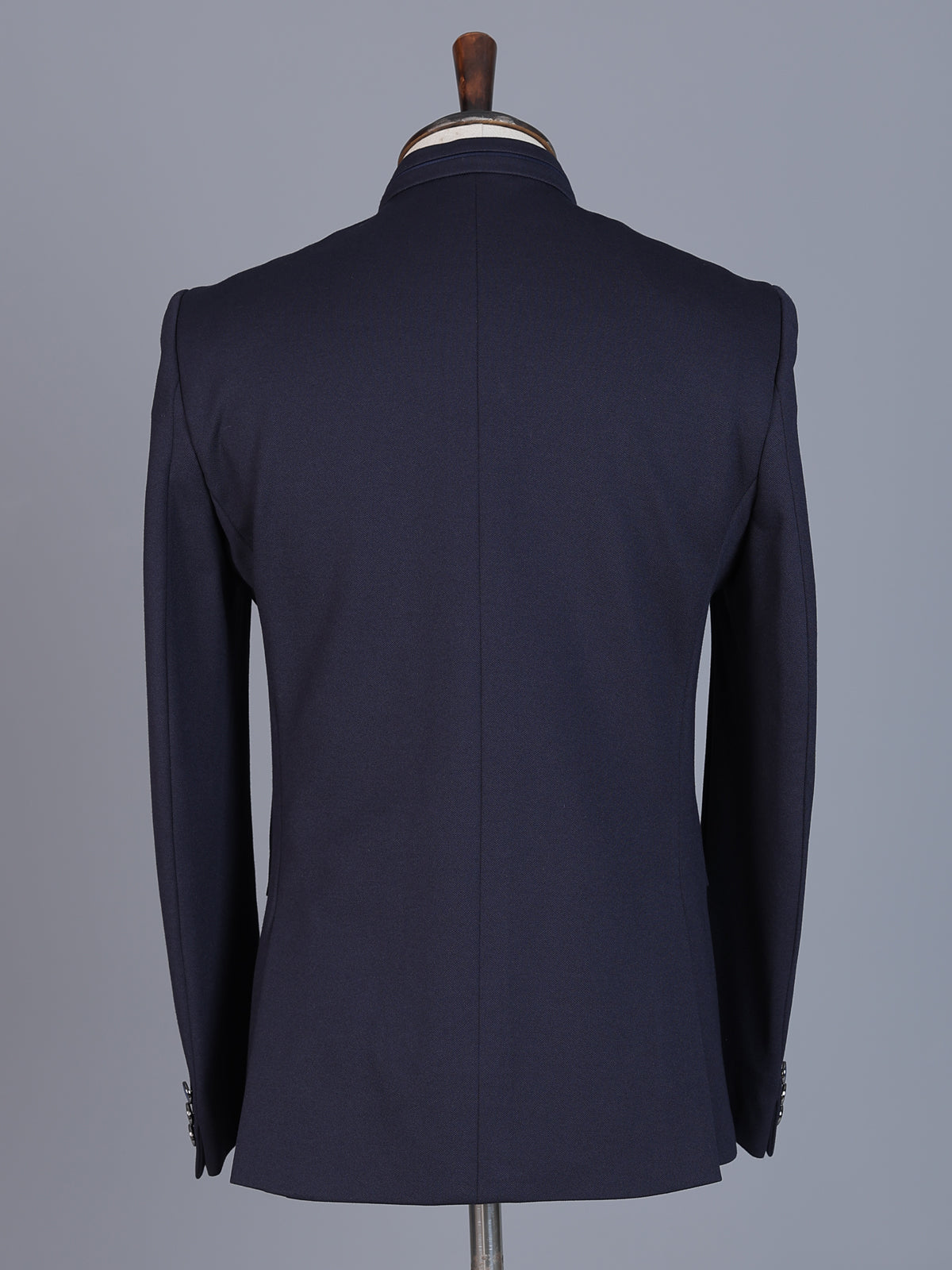 Navy terry rayon Jodhpuri blazer for weddings