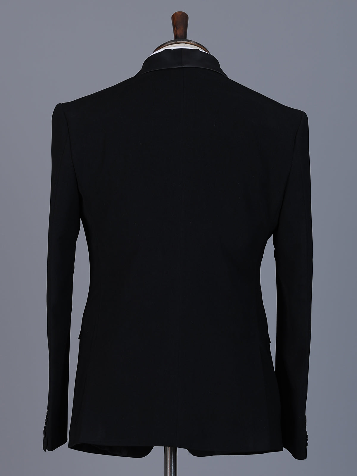 Black terry rayon blazer for formal wear