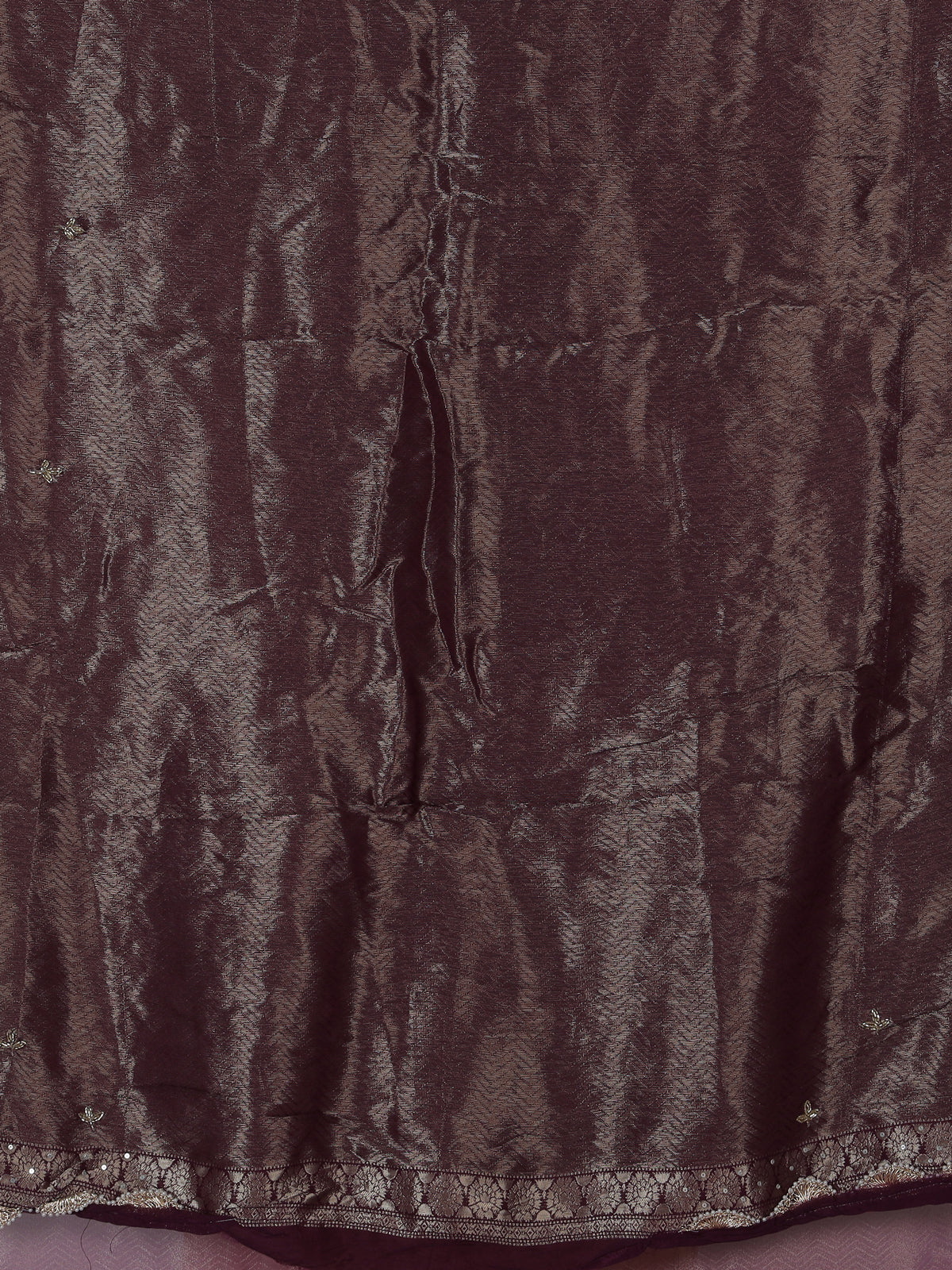 Wine dola silk embroidered festive party saree
