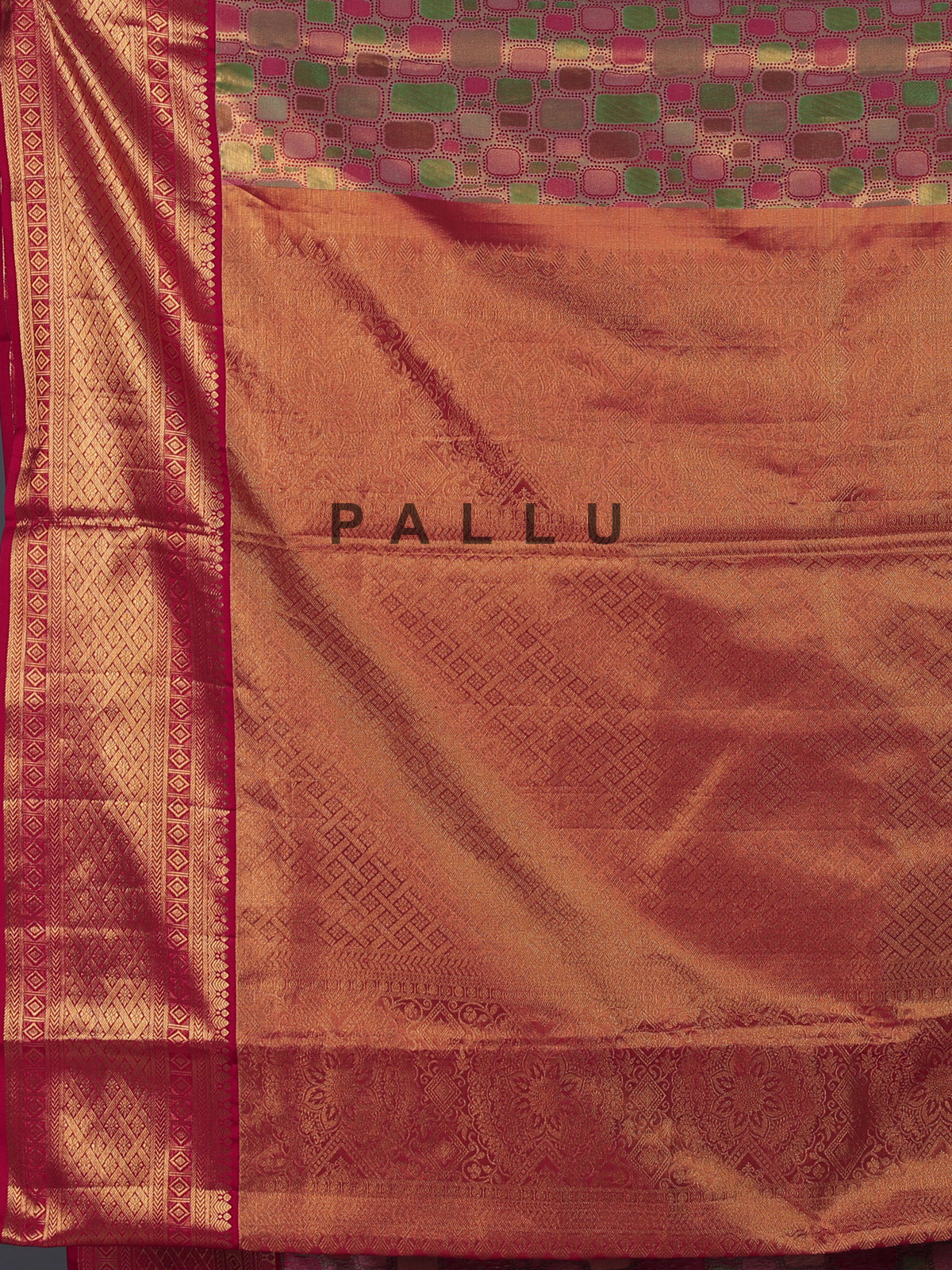 Pink wedding wear saree in pure Kanjivaram silk
