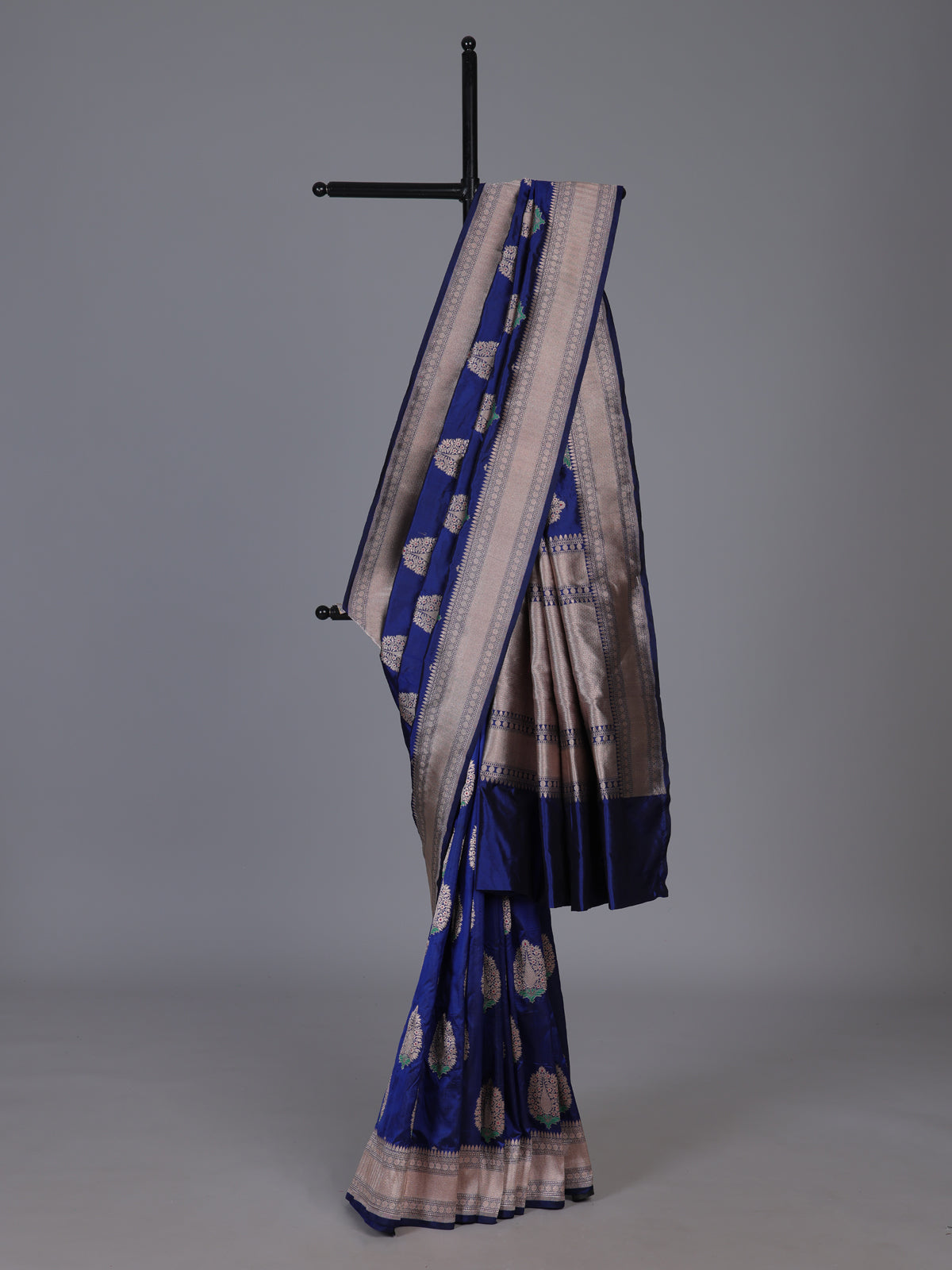 Royal blue banarasi silk traditional saree