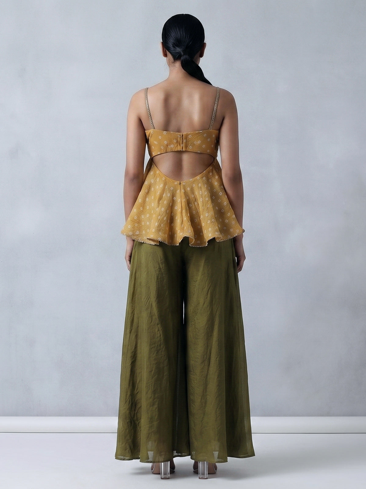 Yellow sunshine celebration palazzo suit ensemble