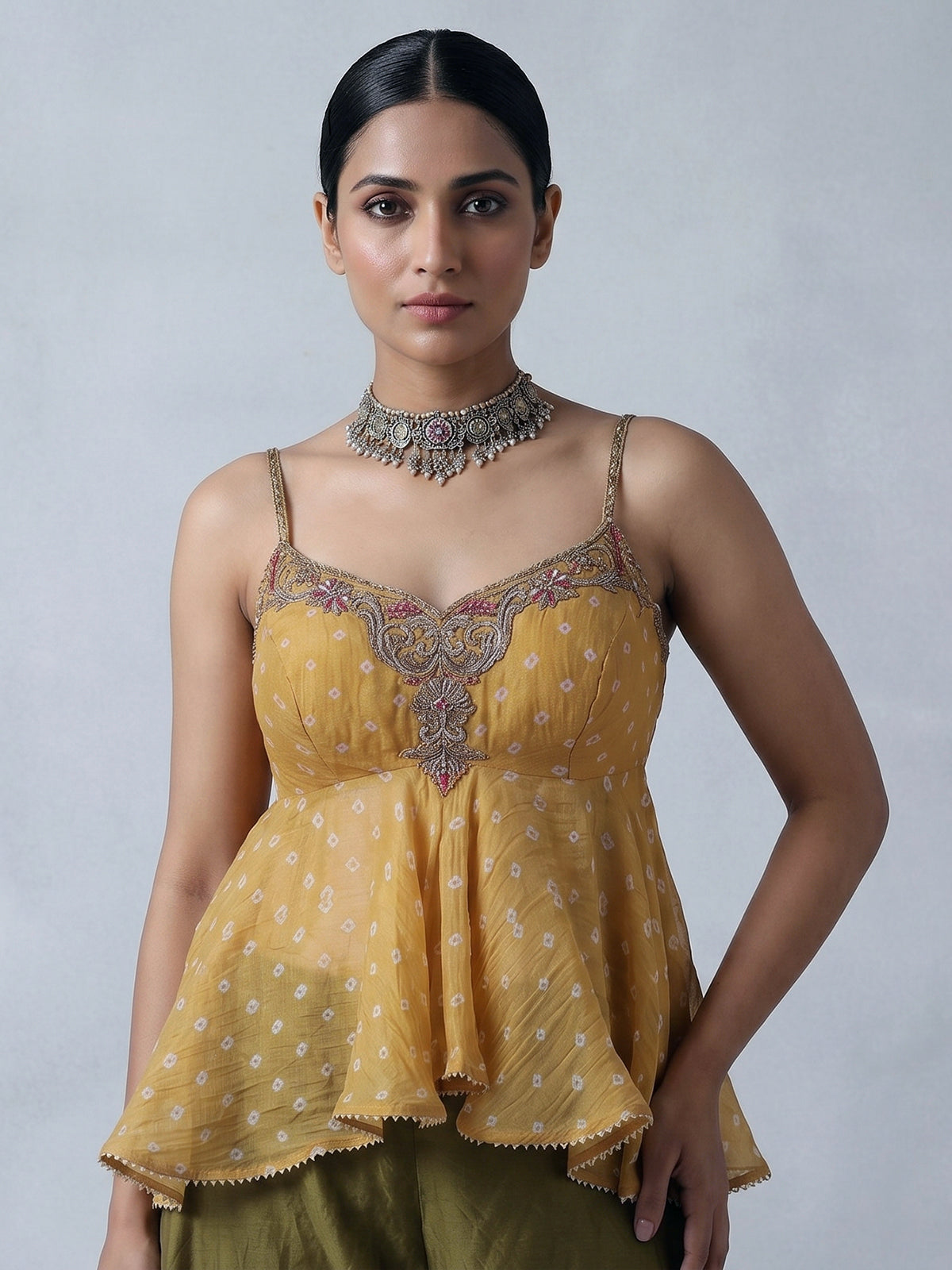 Yellow sunshine celebration palazzo suit ensemble
