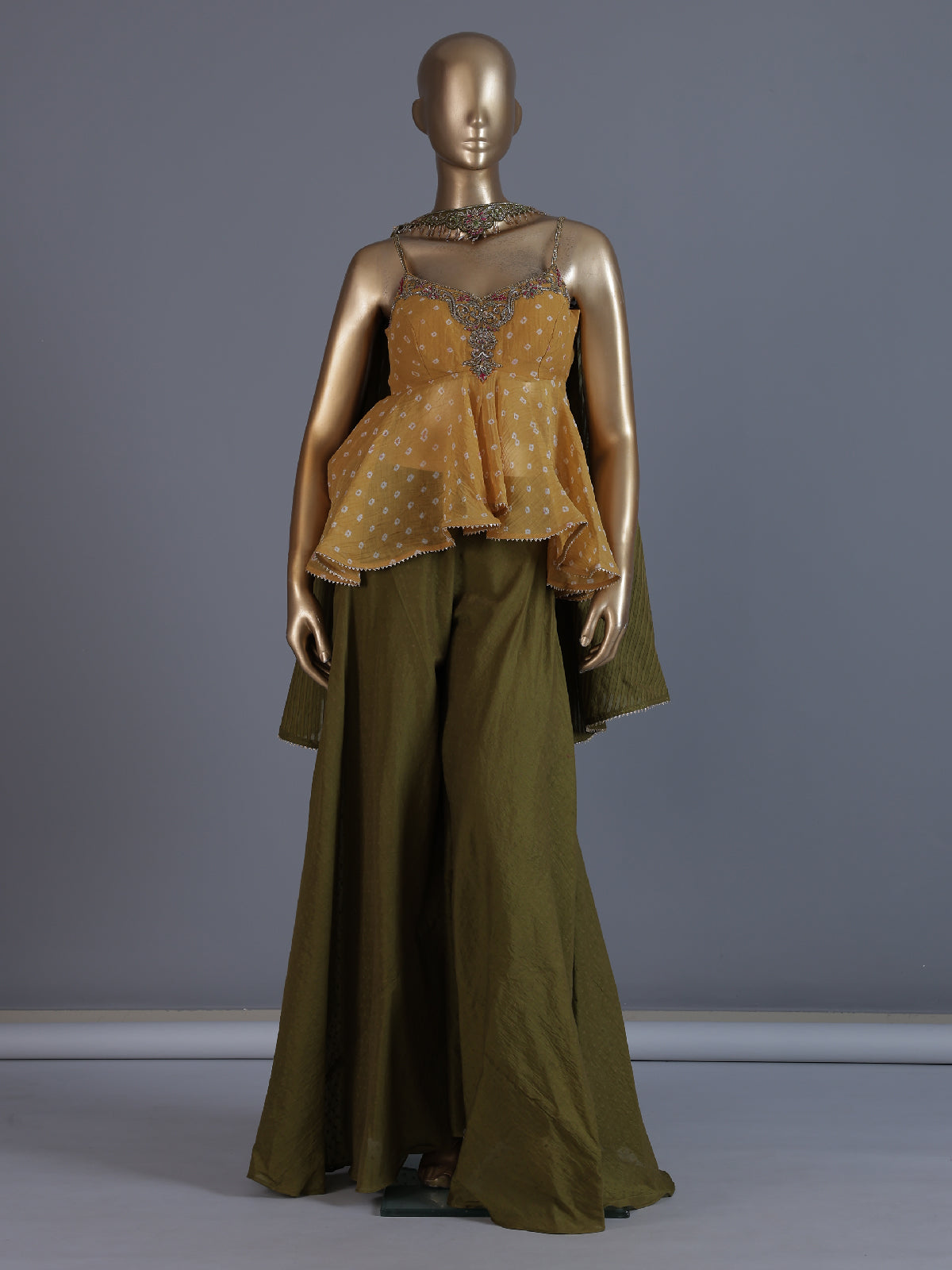 Yellow sunshine celebration palazzo suit ensemble