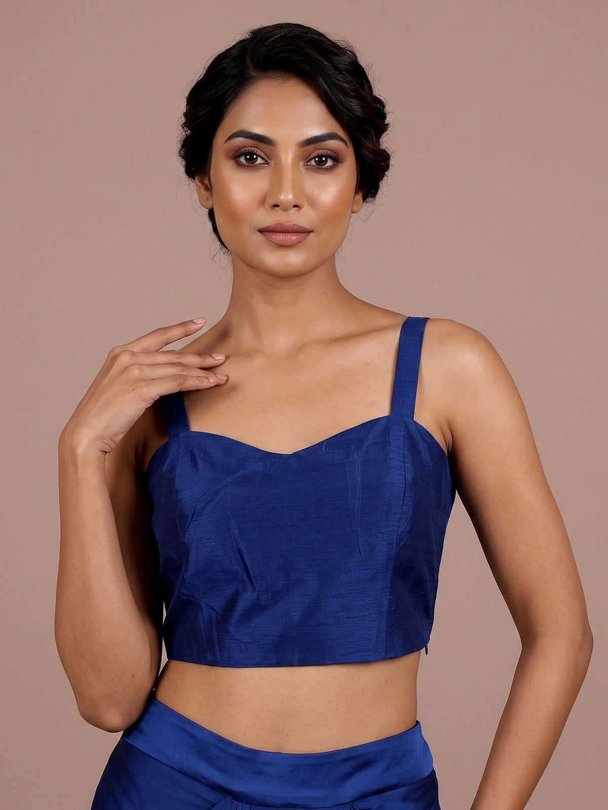 Blue Mughal inspired indo western dhoti suit