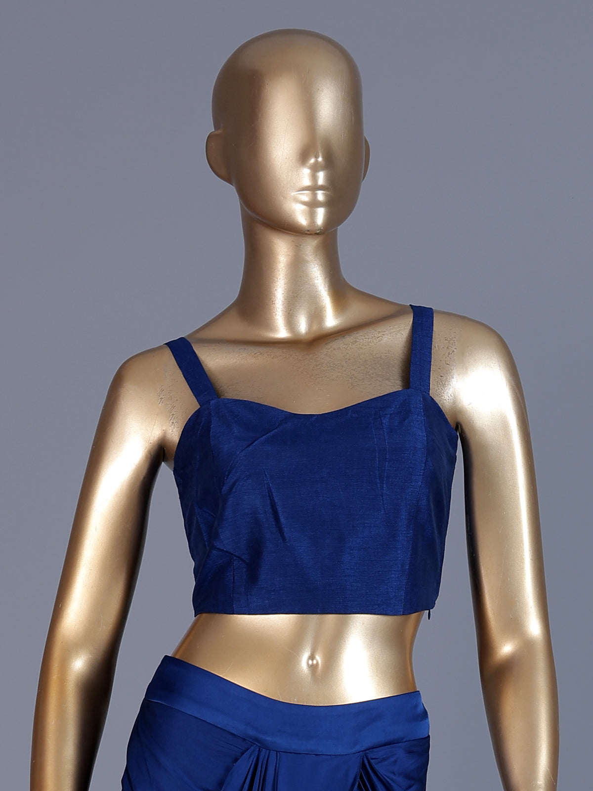 Blue Mughal inspired indo western dhoti suit