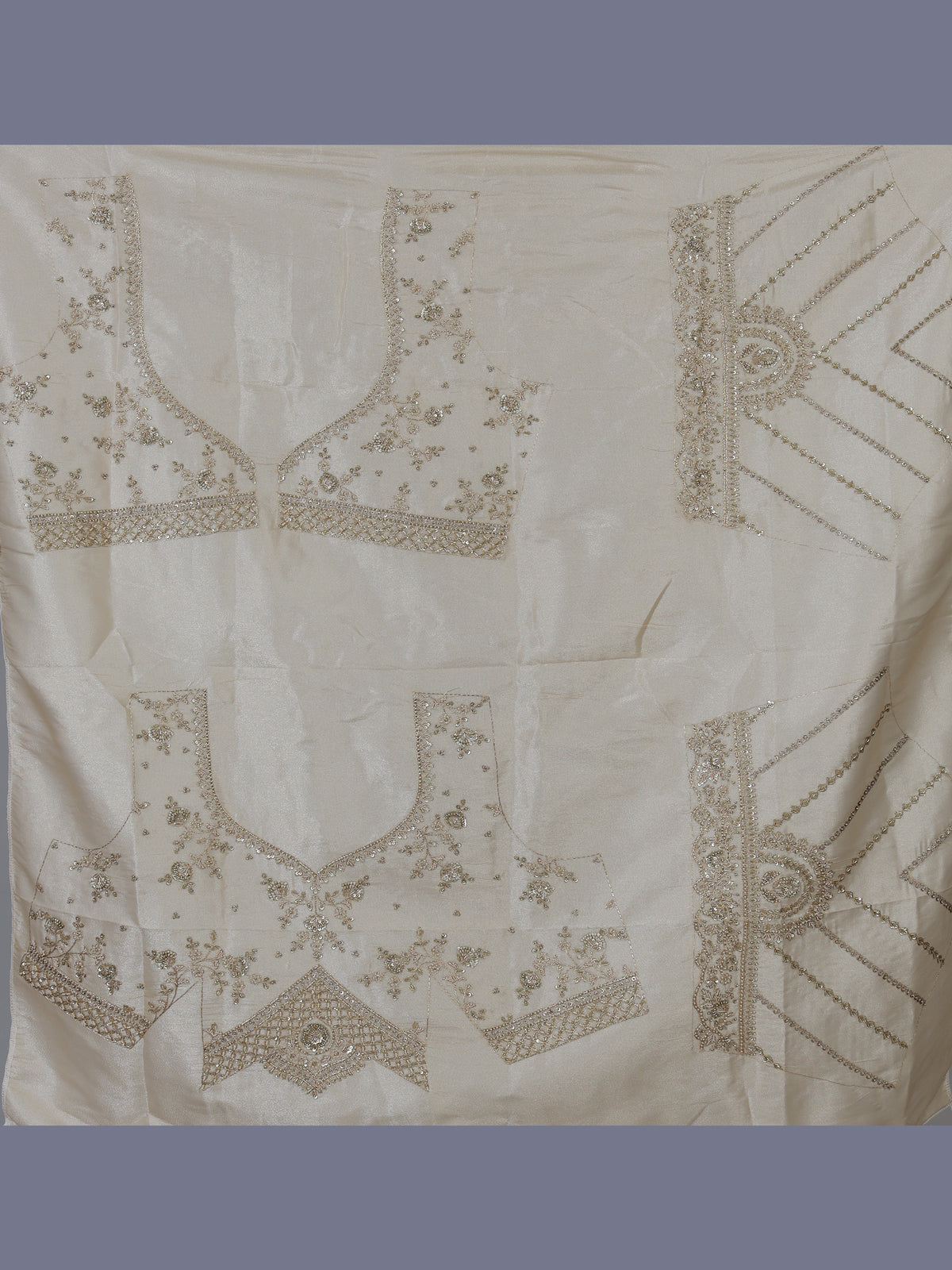 Ivory designer tussar silk bridal lehenga choli
