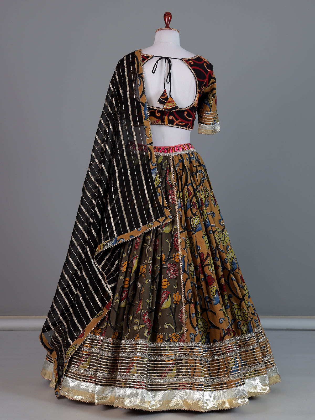 Multicolor cotton printed navratri lehenga choli