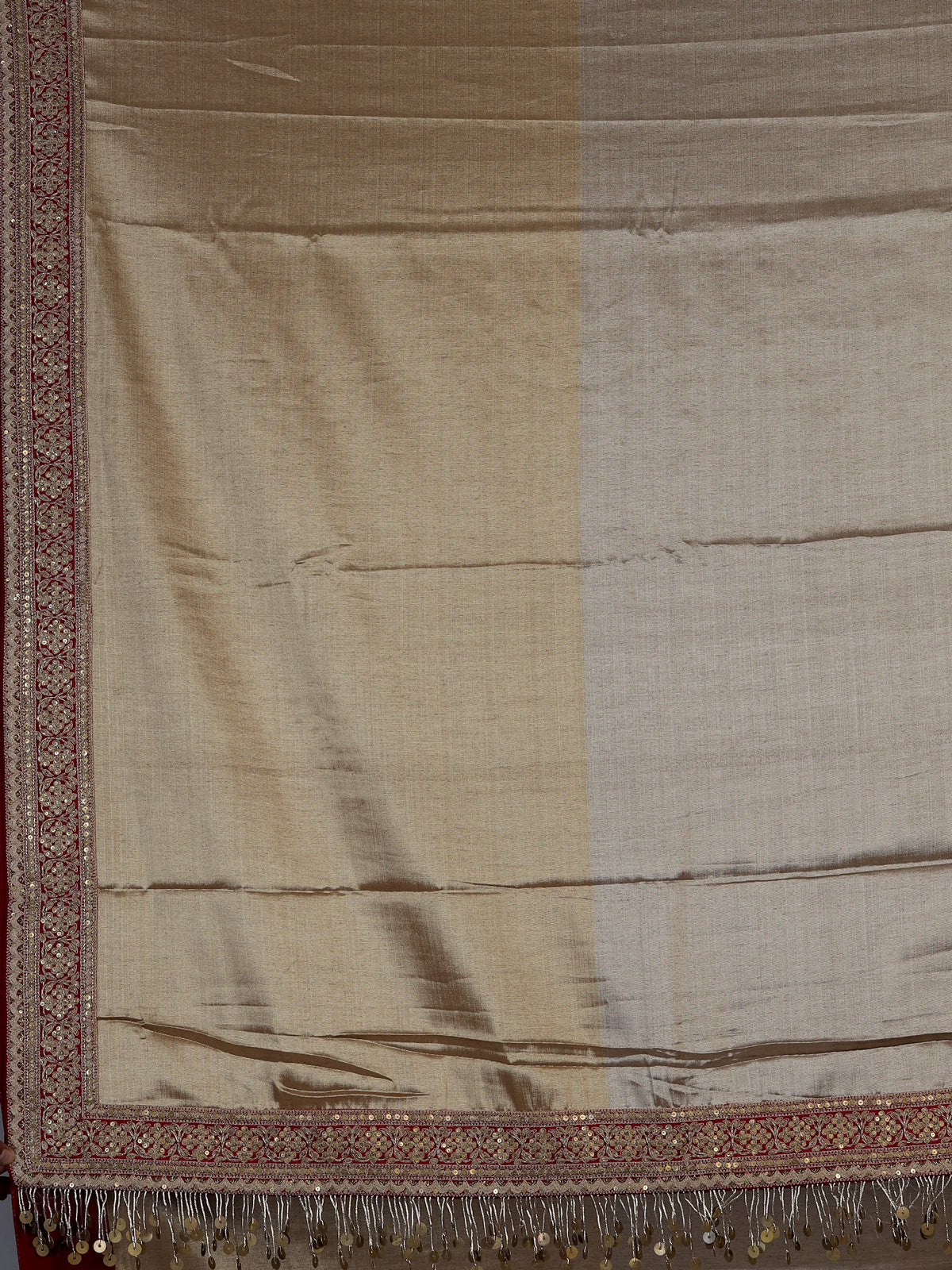 Gold tissue silk zardosi festive ready saree