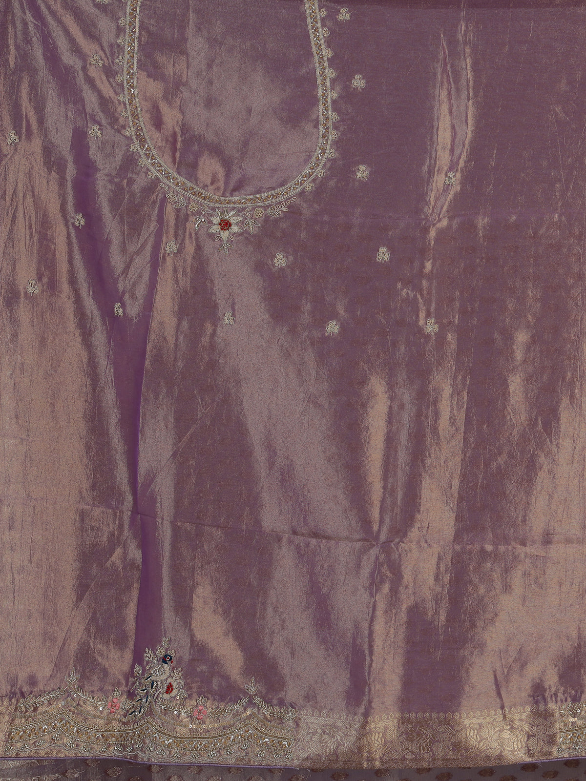 Purple dola silk designer occasion saree
