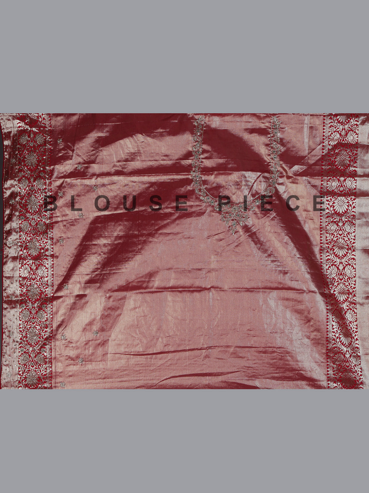 Red kanjivaram tissue silk bridal festive saree for women