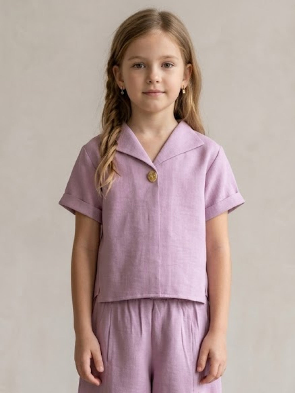 Onion pink balloon pants co-ord set for girls