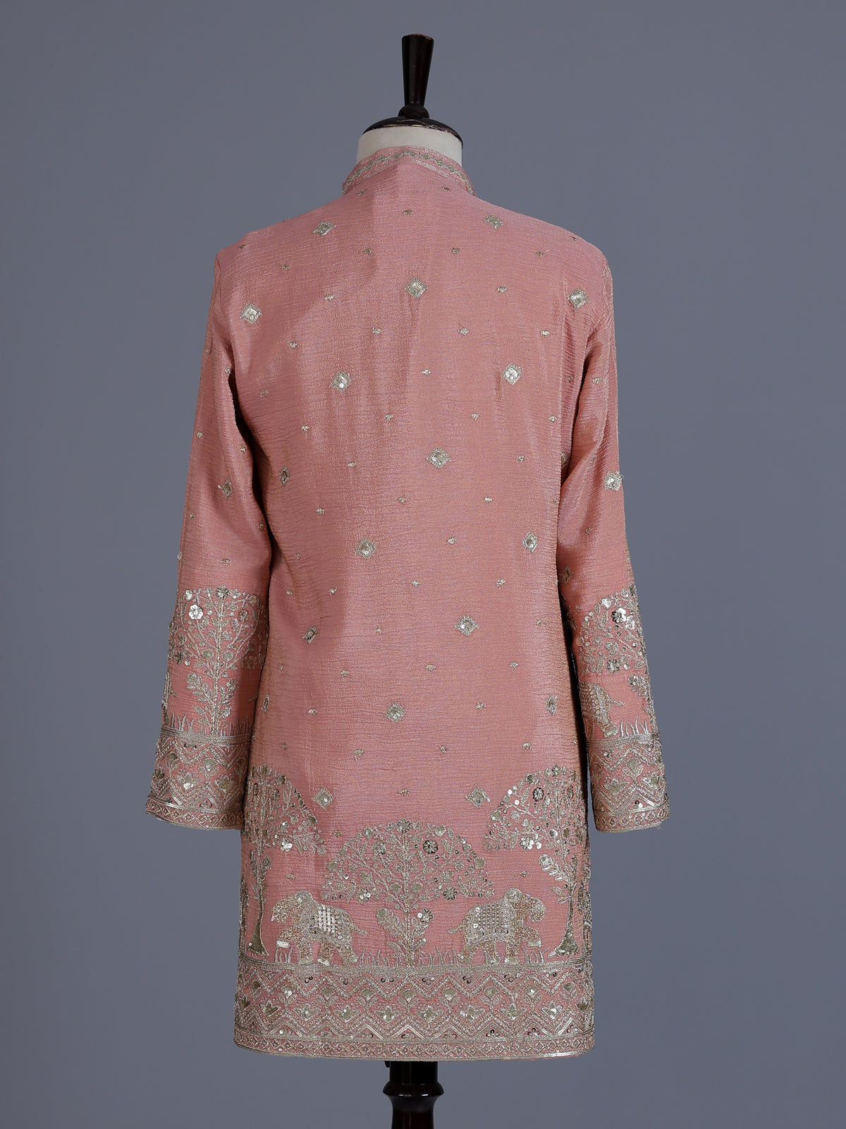 Onion pink elegant wedding mens kurta suit