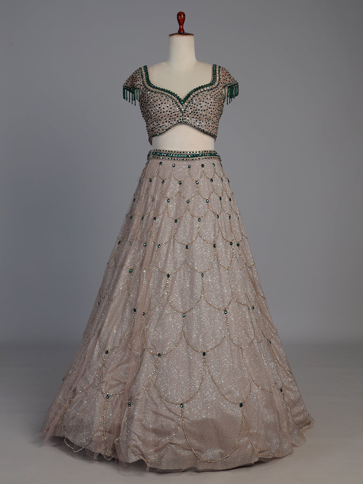 Blush pink luxury embroidered lehenga choli
