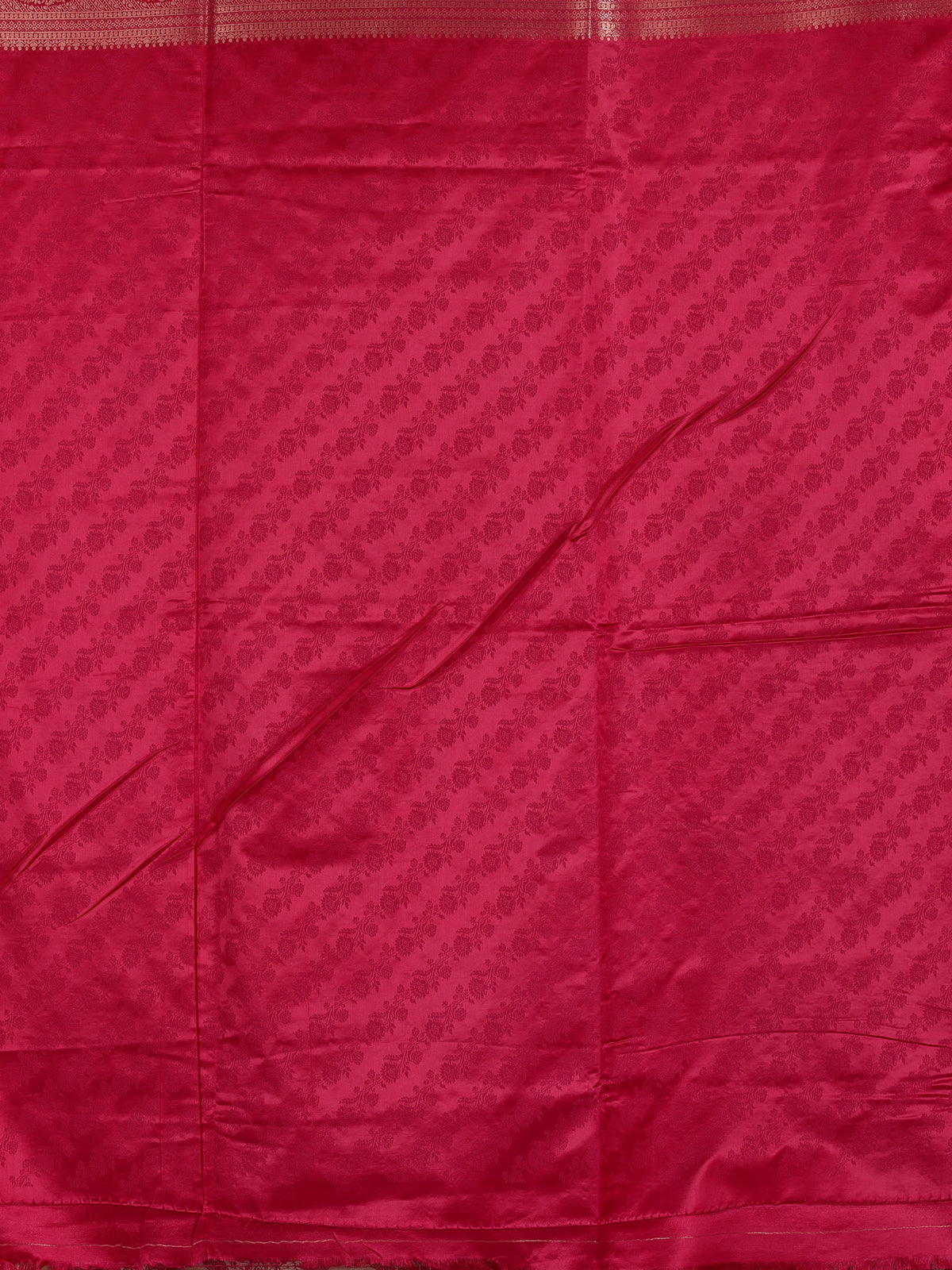 Rani pink women shimmer zari sareeq