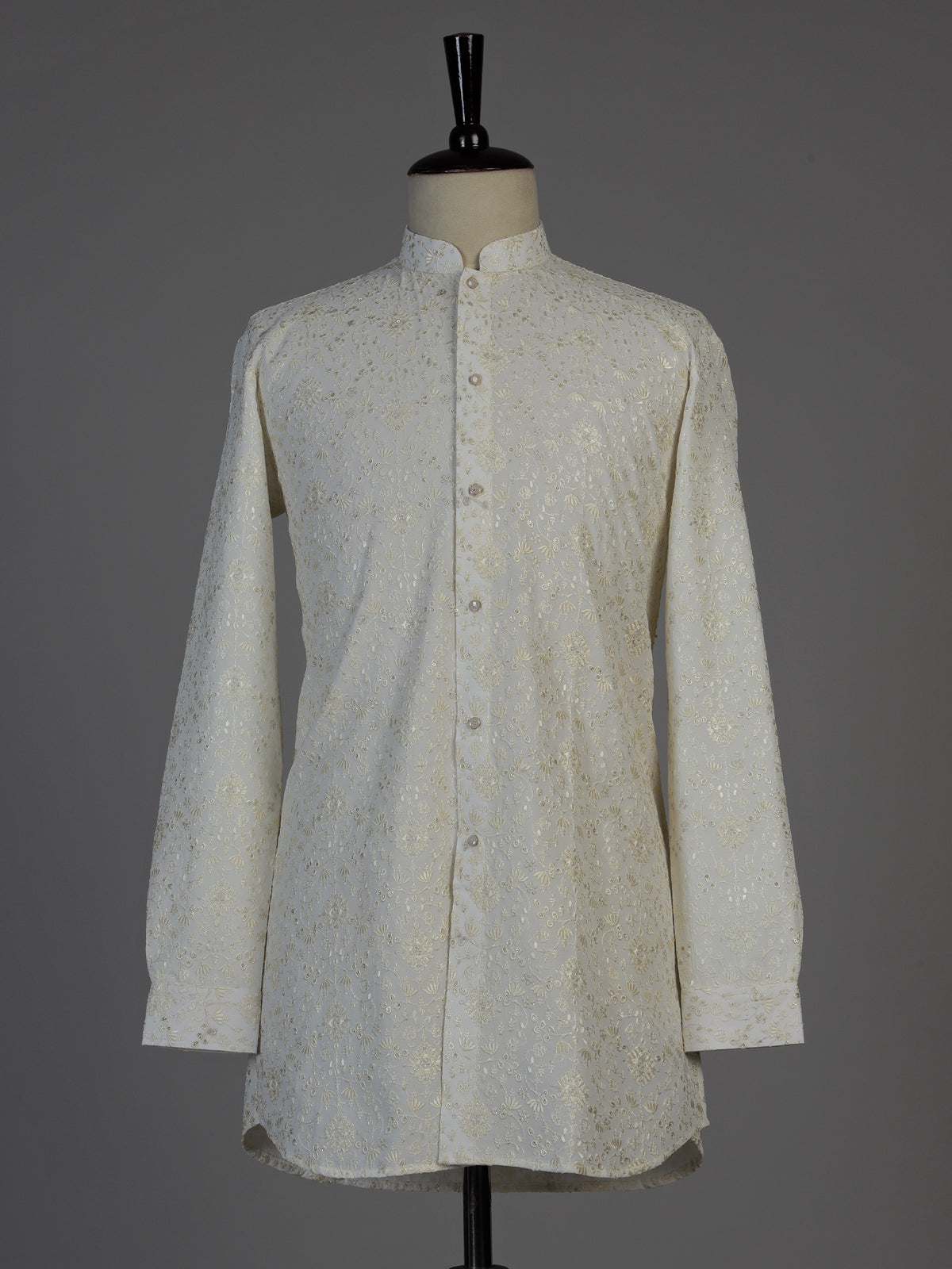 Ivory men chikankari inspired indo western