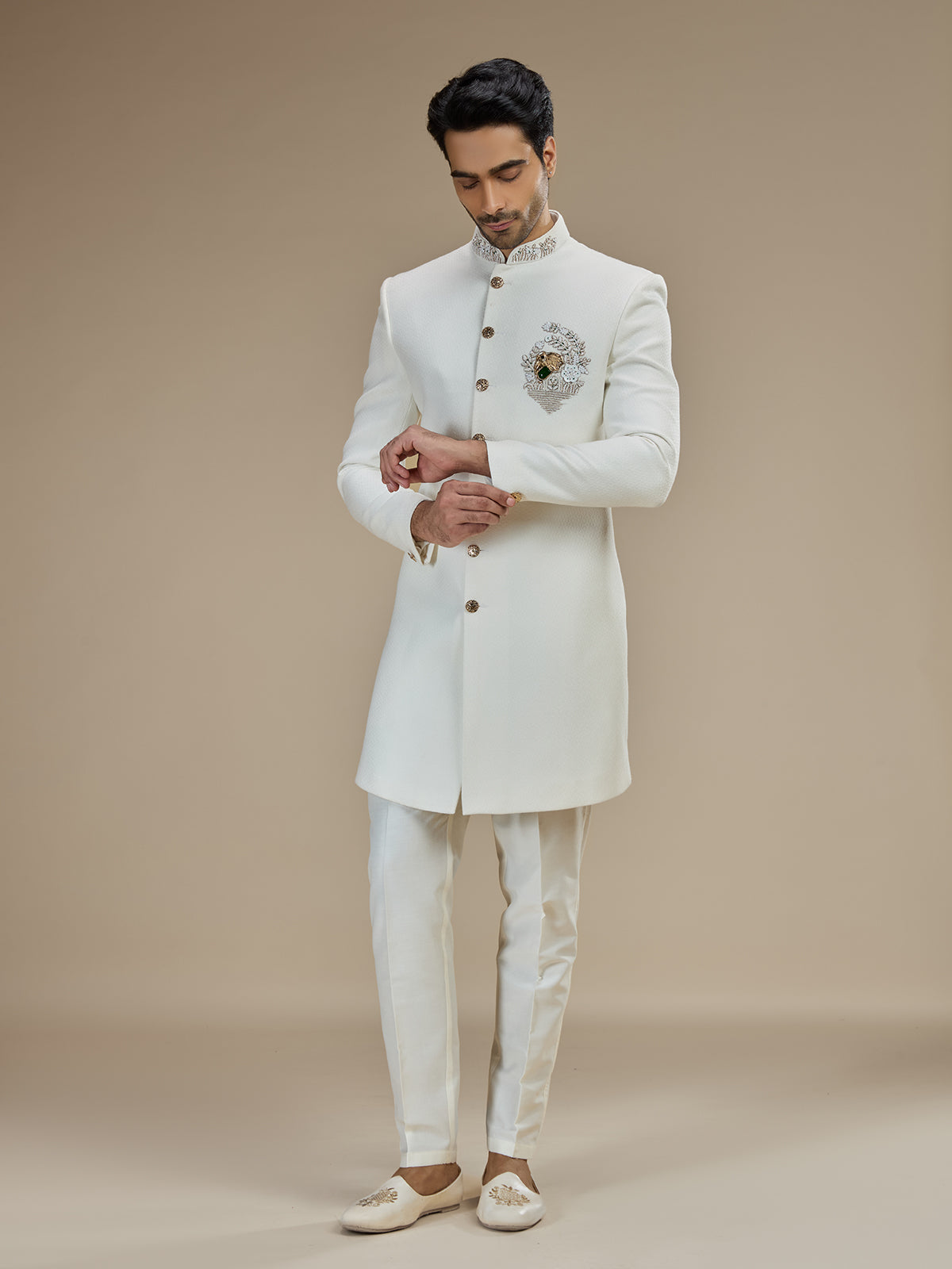 Off white men royal elephant indo western
