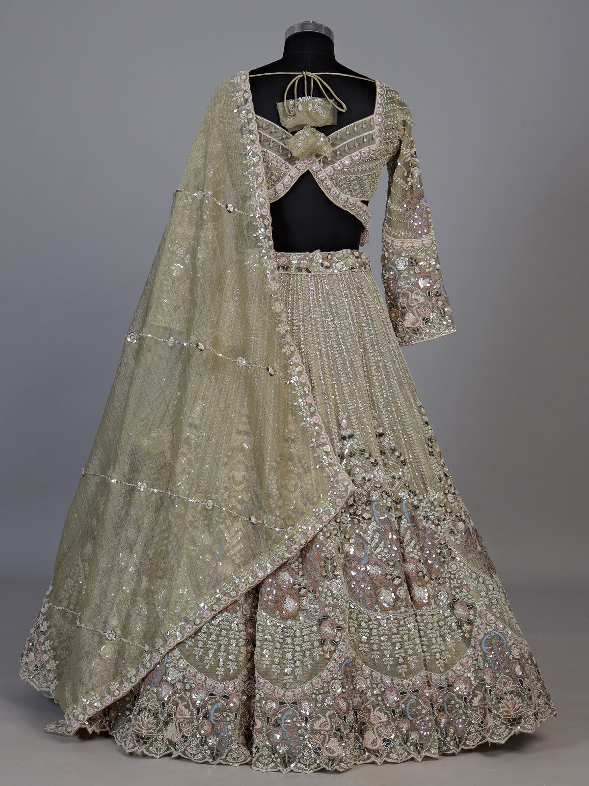 Mehendi green peacock women lehenga choli