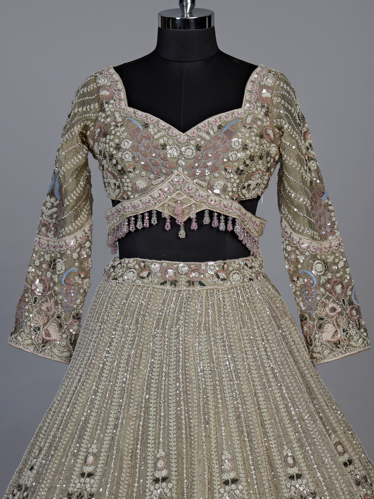 Mehendi green peacock women lehenga choli