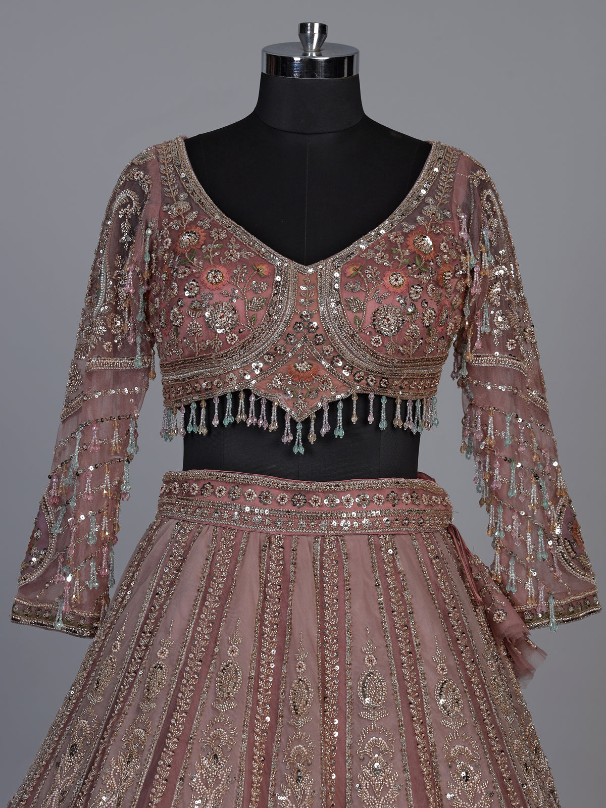 Onion pink grand arch women lehenga choli
