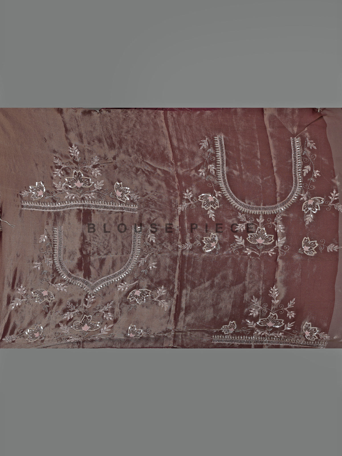 Wine embroidered mirror embellished women organza lehenga choli