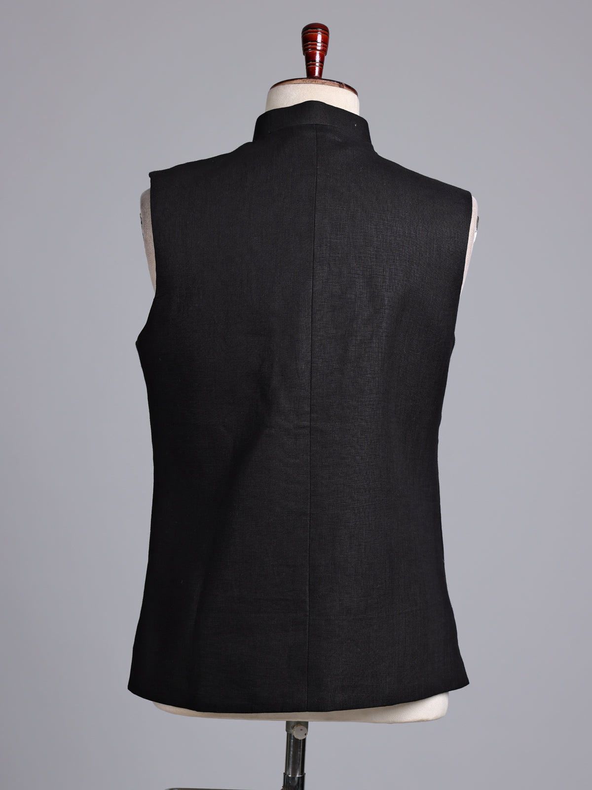 Black regal zardosi embroidered men waistcoat