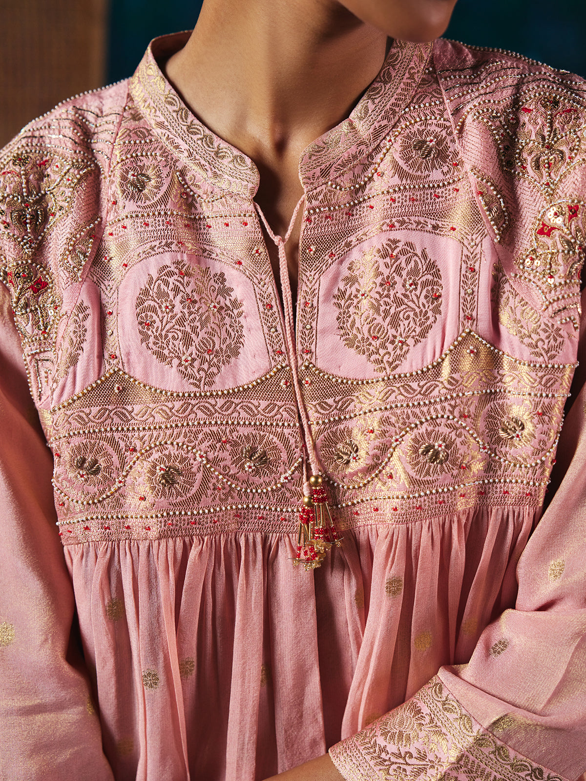 Onion pink womens indo western lehenga choli