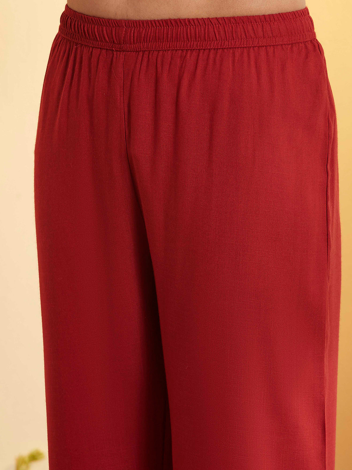 Rust red kurti set with dupatta