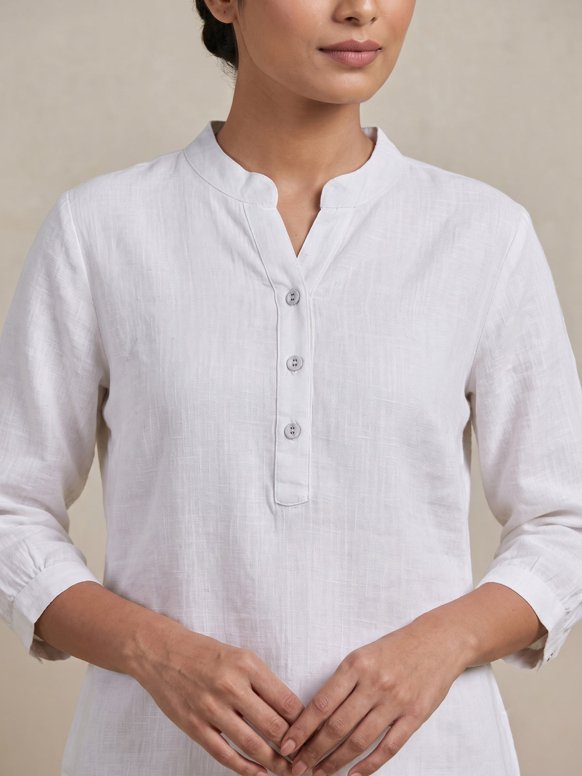 White womens graceful short kurti