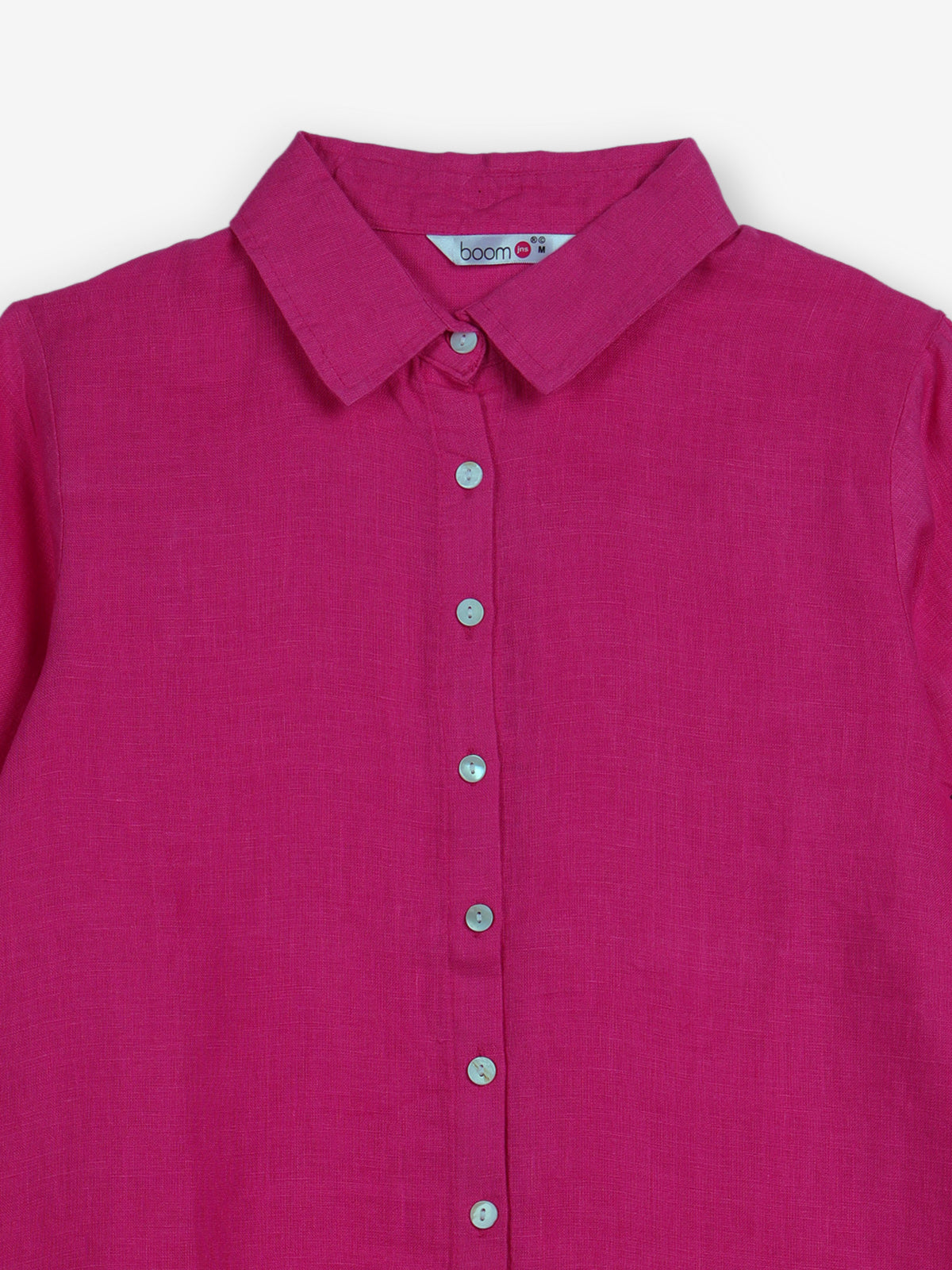 Pink linen women shirt