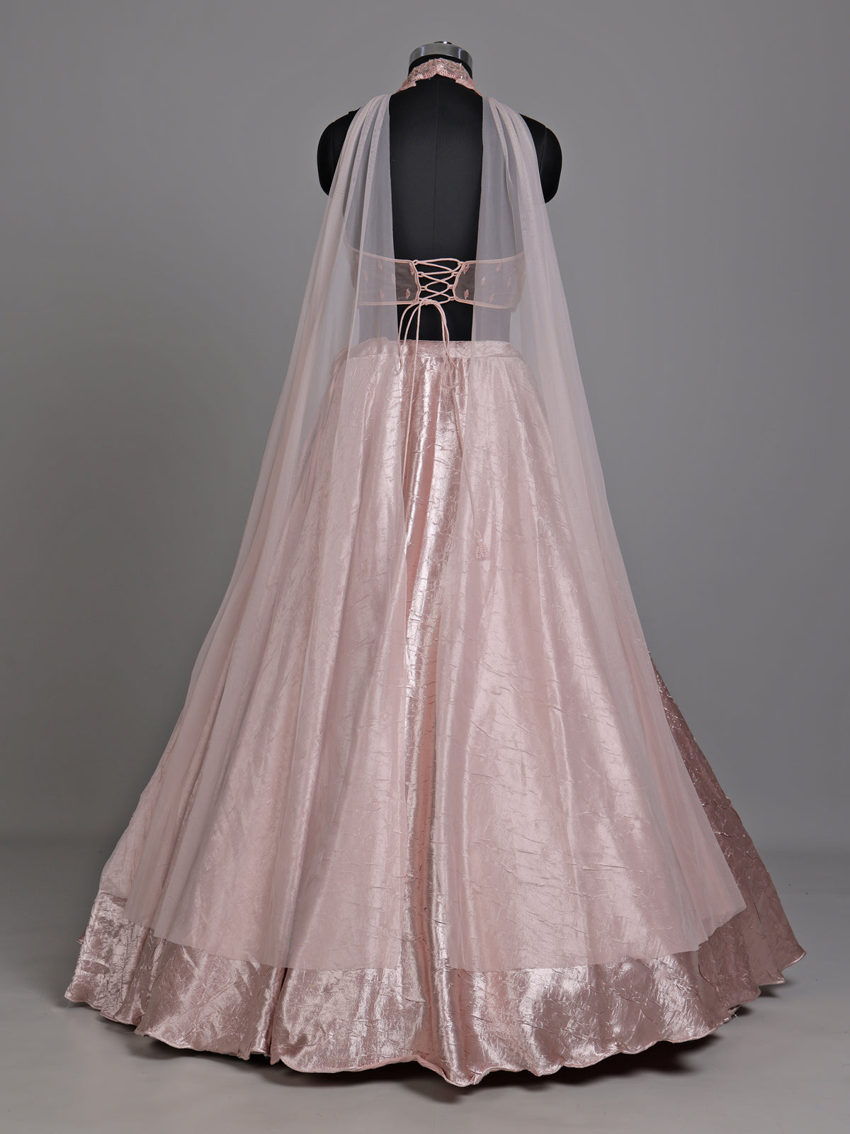 Pink rose gold women lehenga choli