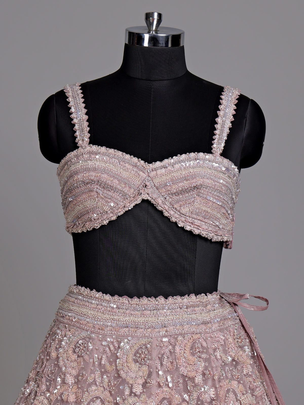 Pink baroque designer women lehenga choli