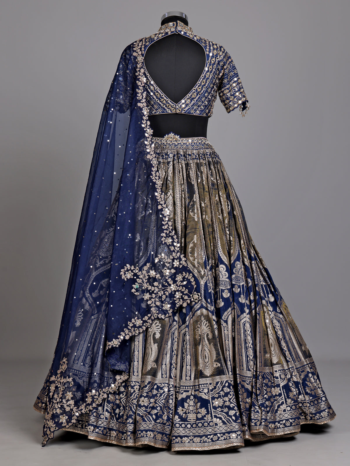 Blue royal tapestry women lehenga choli