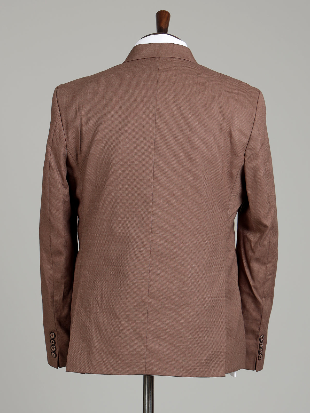 Mocha brown double-breasted coat suit