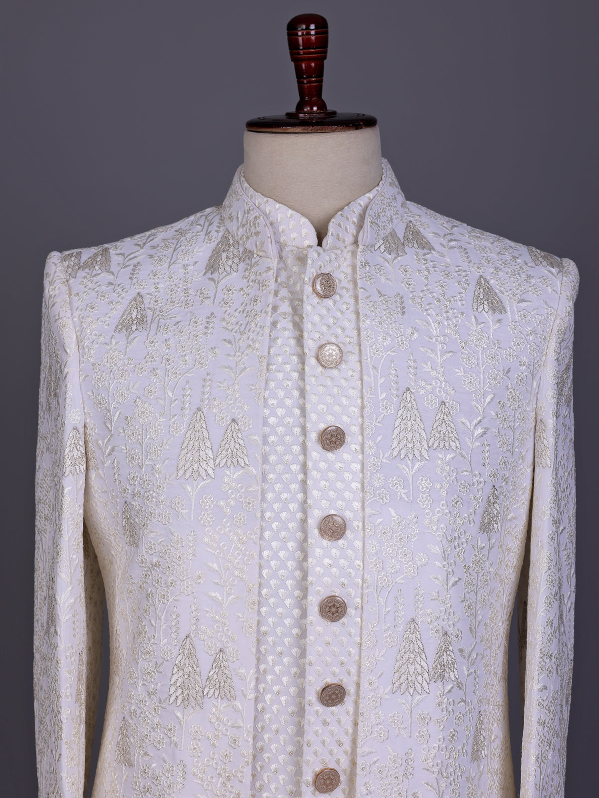 White cypress heritage mens indo western