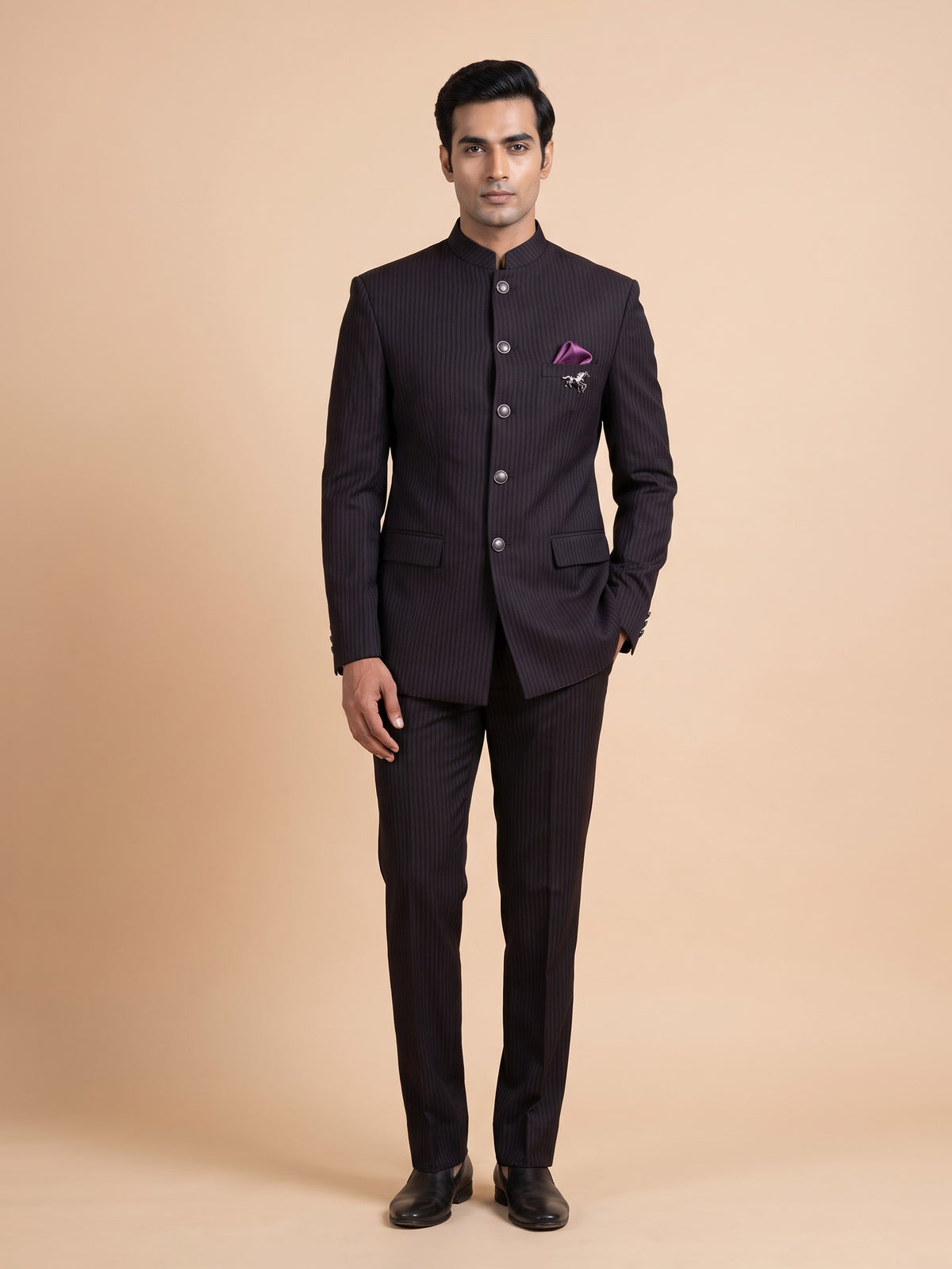 Black classic mens jodhpuri suit