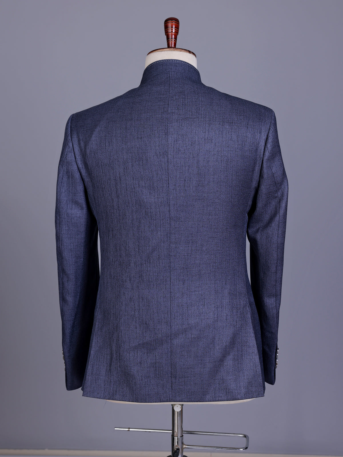 Denim blue tailored mens jodhpuri suit